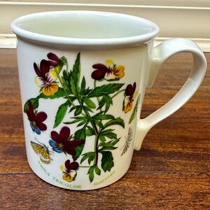 Portmeirion Botanic Garden Breakfast Mug (Heartsease) with butterfly